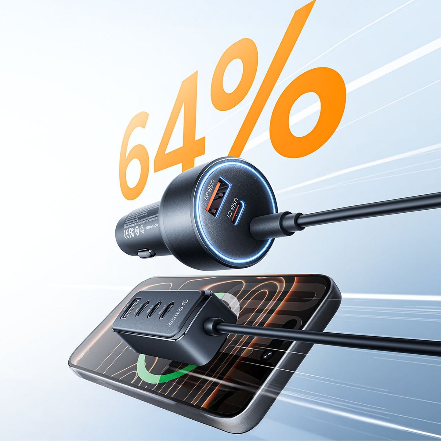 Vehicle Jump Starters – USB-A USB-C car charger with extension - Carlat