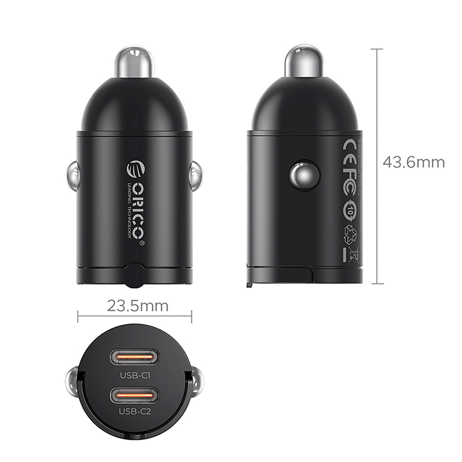 Vehicle Jump Starters – USB-C 30W car charger - black - Carlat