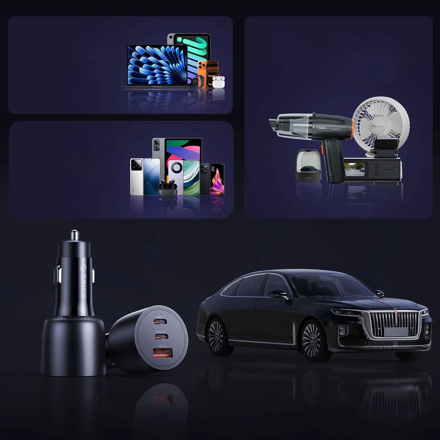 Vehicle Jump Starters – USB-C USB-A 165W car charger - Carlat