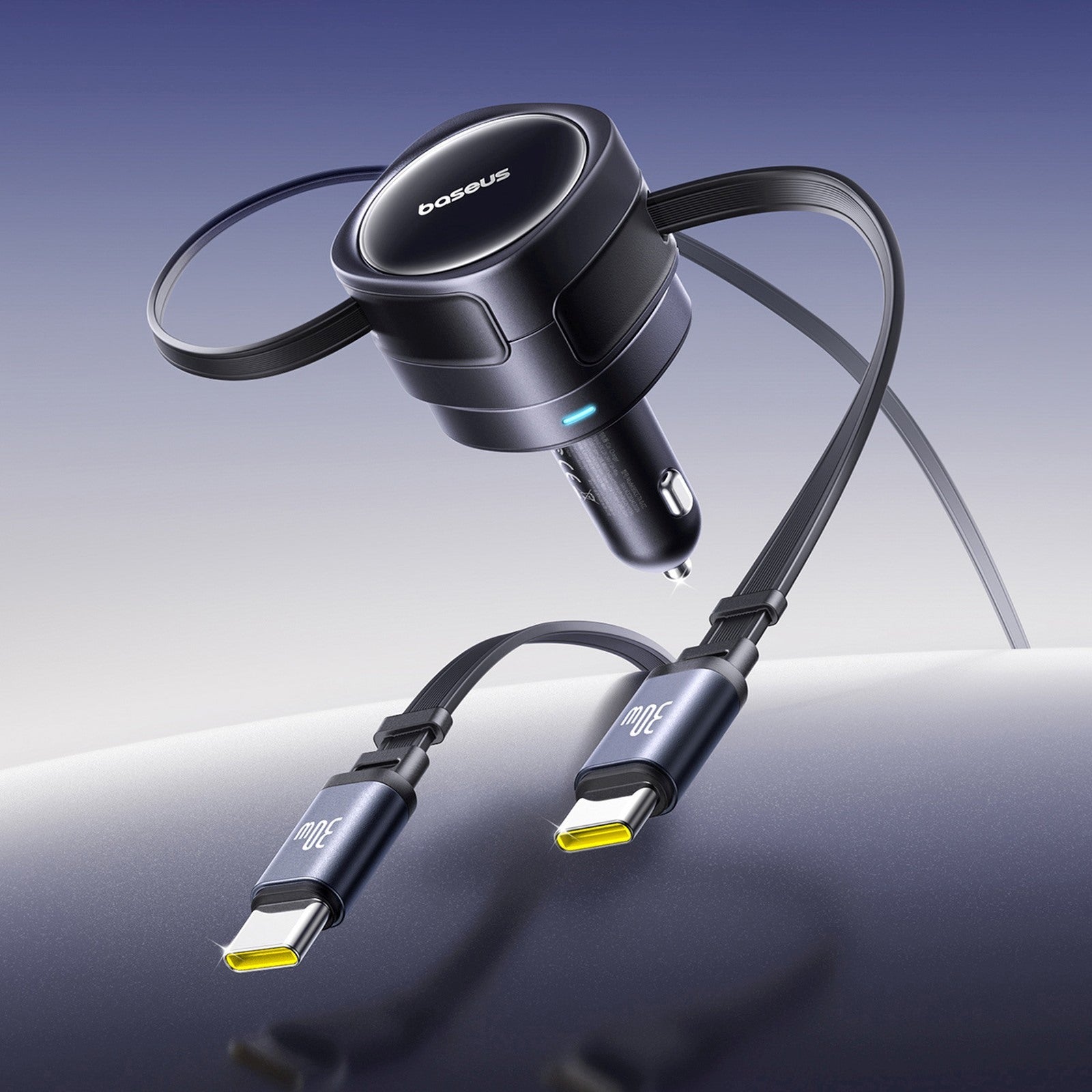 Vehicle Jump Starters – USB-C USB-A car charger with retractable - Carlat