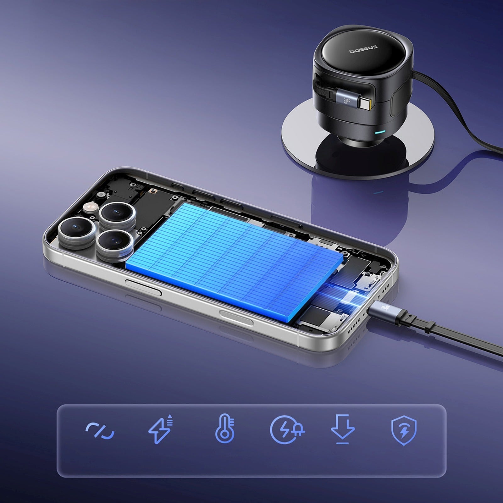 Vehicle Jump Starters – USB-C USB-A car charger with retractable - Carlat