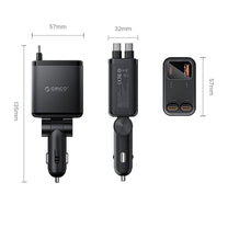 Vehicle Jump Starters – USB-C USB-A car charger with retractable - Carlat