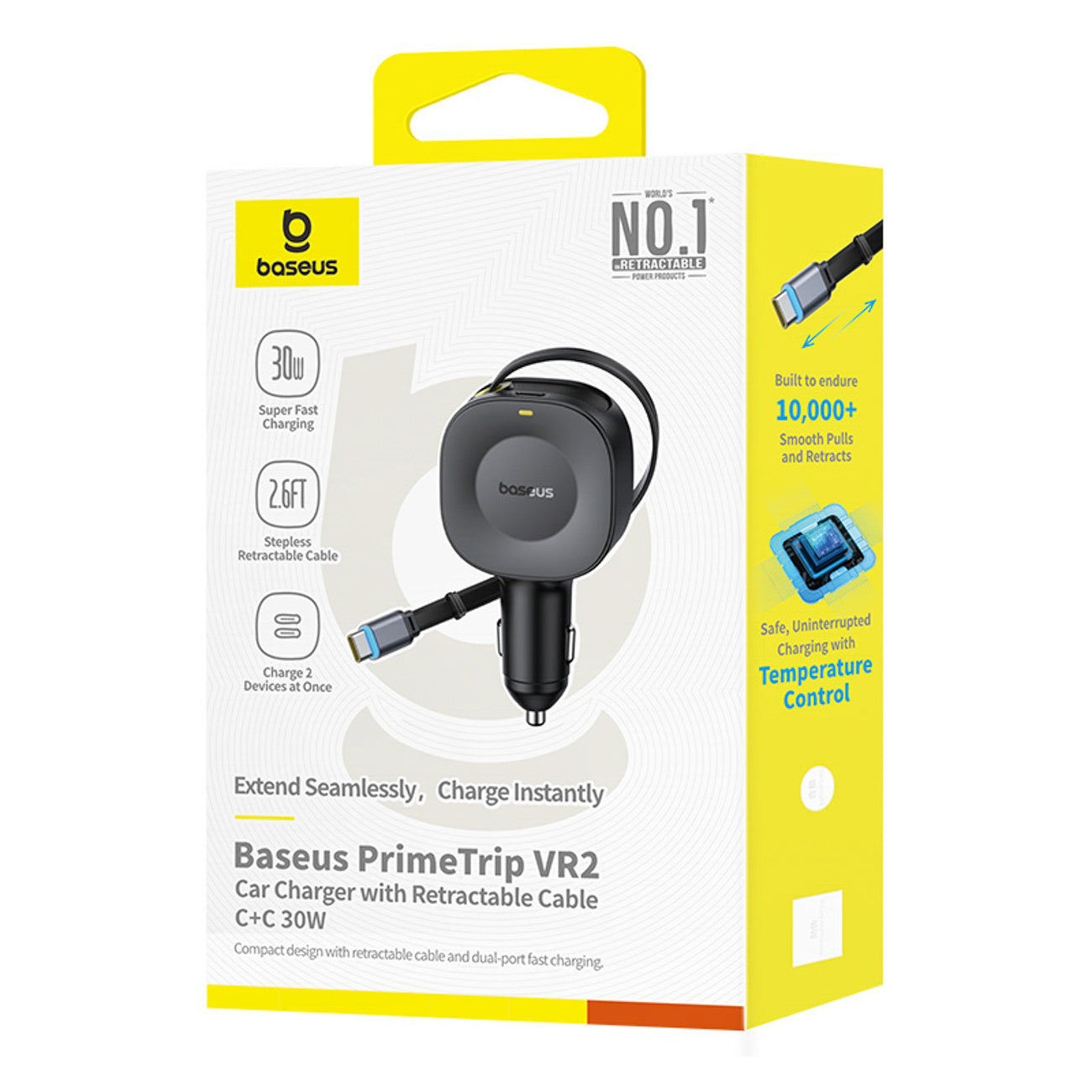 Vehicle Jump Starters – USB-C car charger with retractable USB-C - Carlat