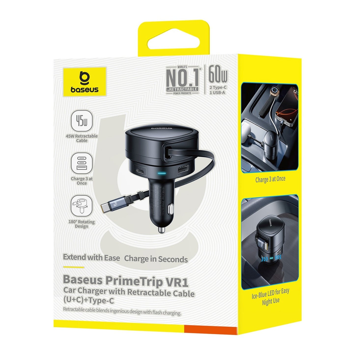 Vehicle Jump Starters – USB-C car charger with retractable USB-C - Carlat