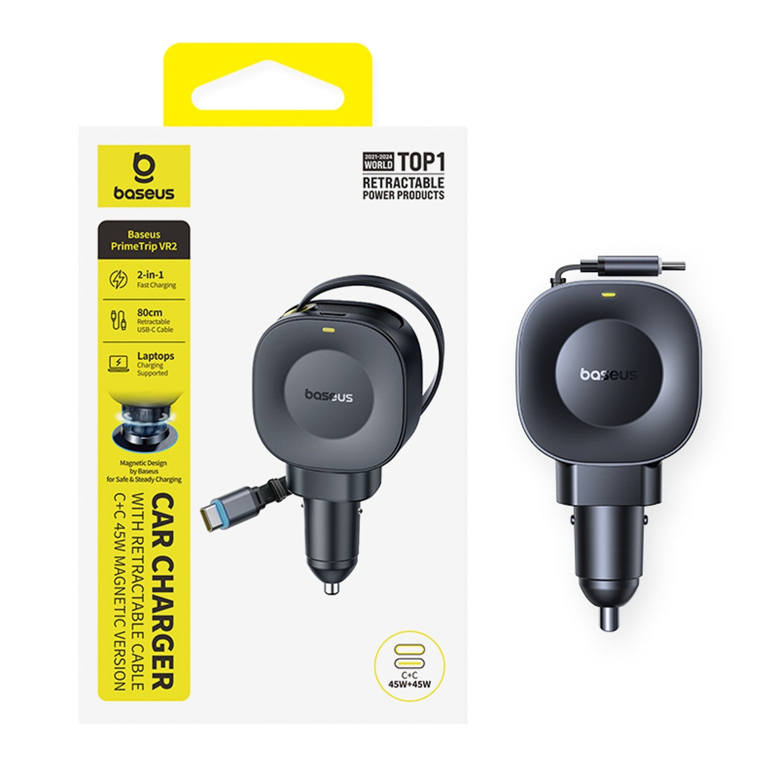 Vehicle Jump Starters – USB-C car charger with retractable USB-C - Carlat