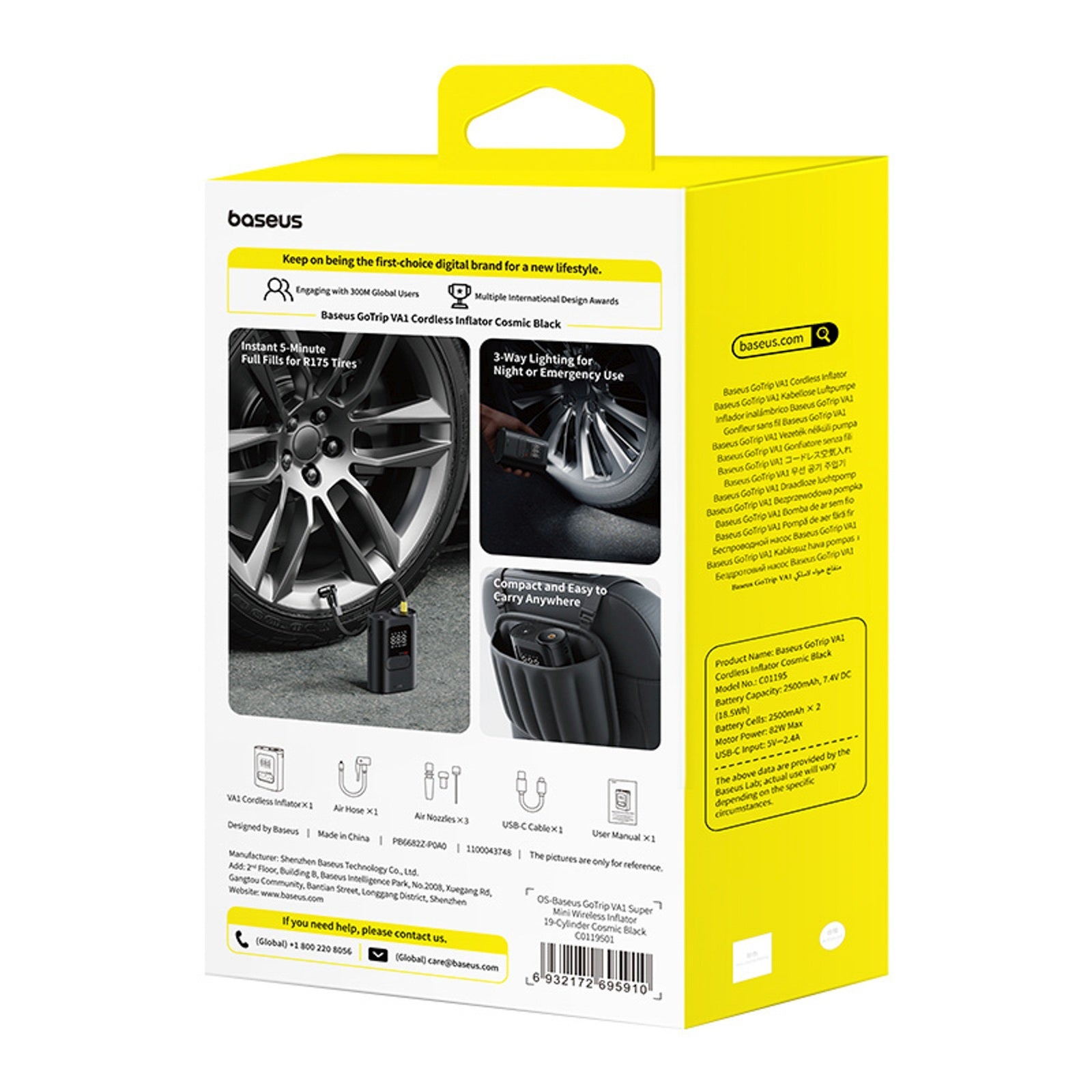 Vehicle Parts & Accessories – Wireless compressor 3 tips 150PSI - Carlat