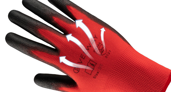 Velway PU-Coated Work Gloves – EN388 Non-Slip Mechanic Gloves, 1 Pair - Carlat