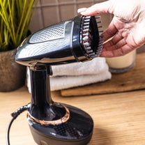 Vertical garment steamer, black with a silver panel, 400 ml capacity, Klausberg, KB-7777 - Carlat
