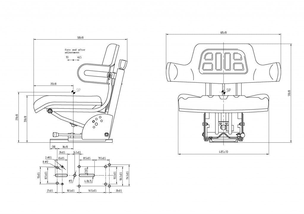 W700 Mechanical suspension seat - Carlat