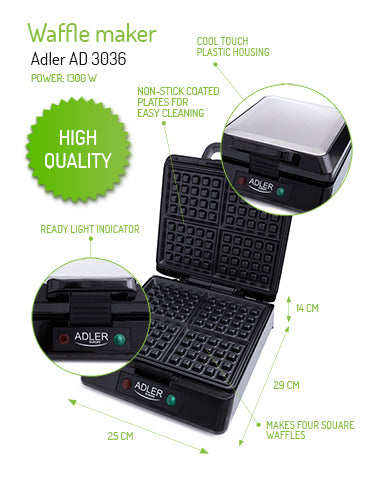 ADLER Waffle Makers – AD 3036 Waffle Maker 1500 w – image 9