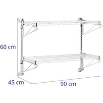 Wall Shelves & Ledges – Double wall wire shelf up - Carlat