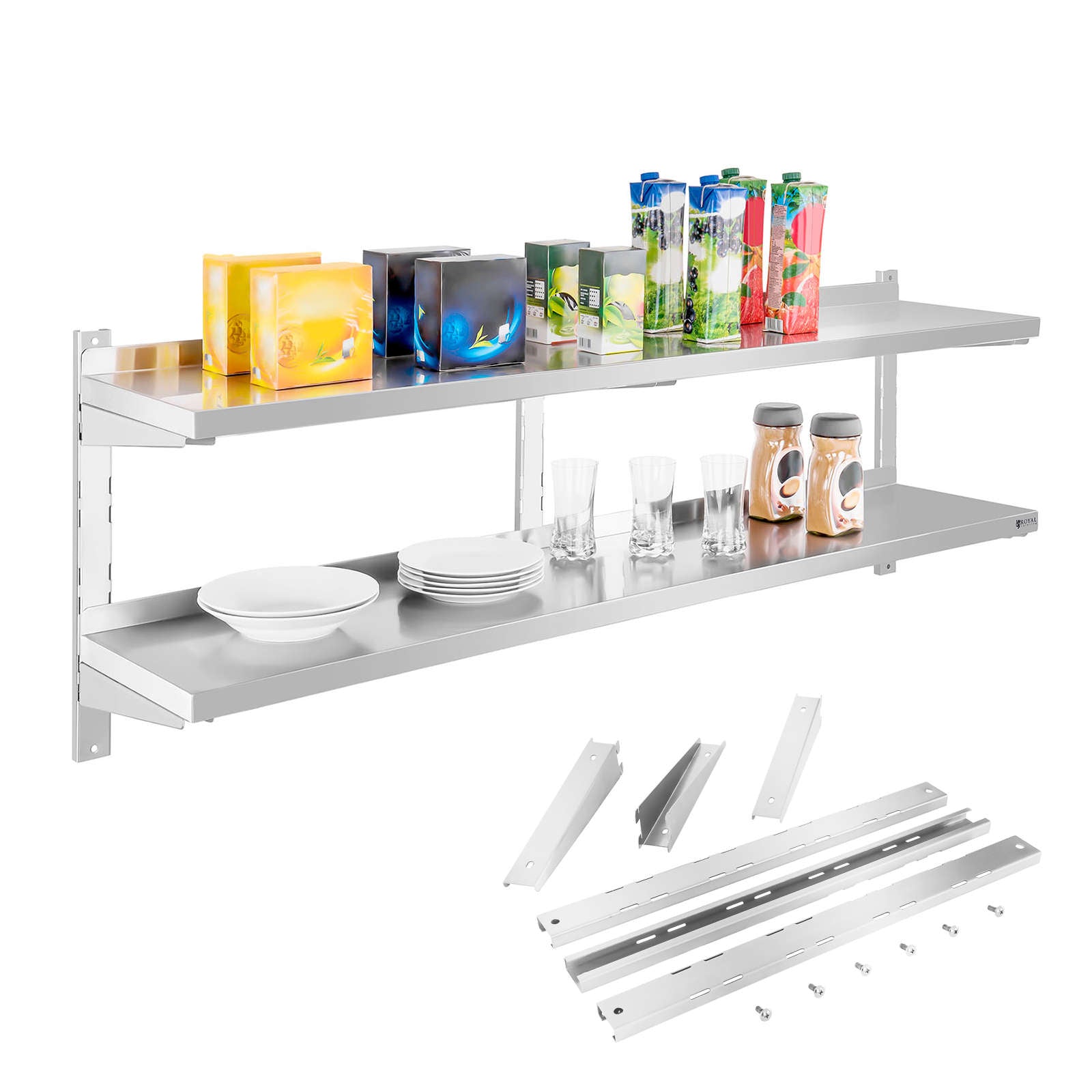 Wall Shelves & Ledges – Półka ścienna stalowa wisząca podwójna - Carlat