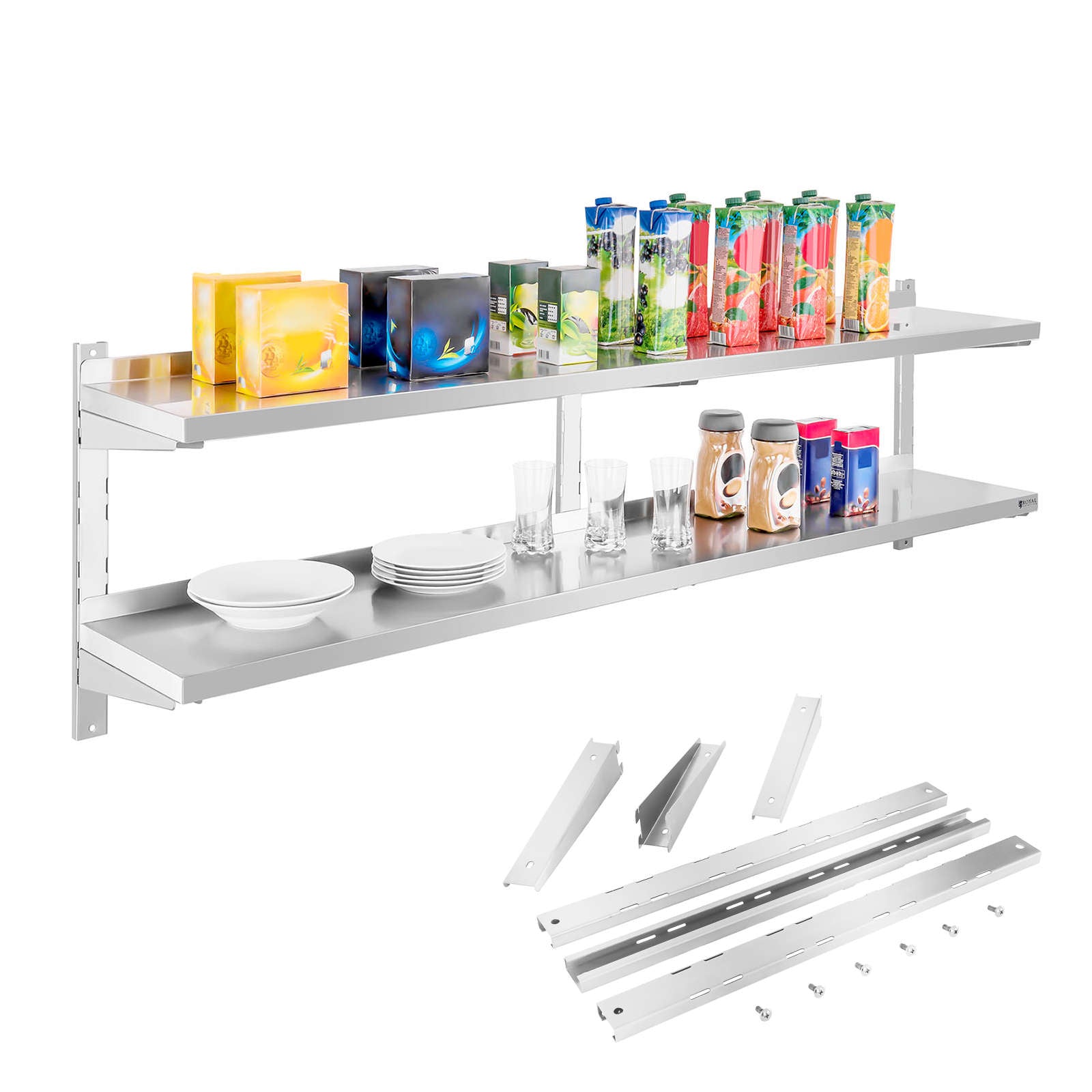 Wall Shelves & Ledges – Półka ścienna stalowa wisząca podwójna - Carlat