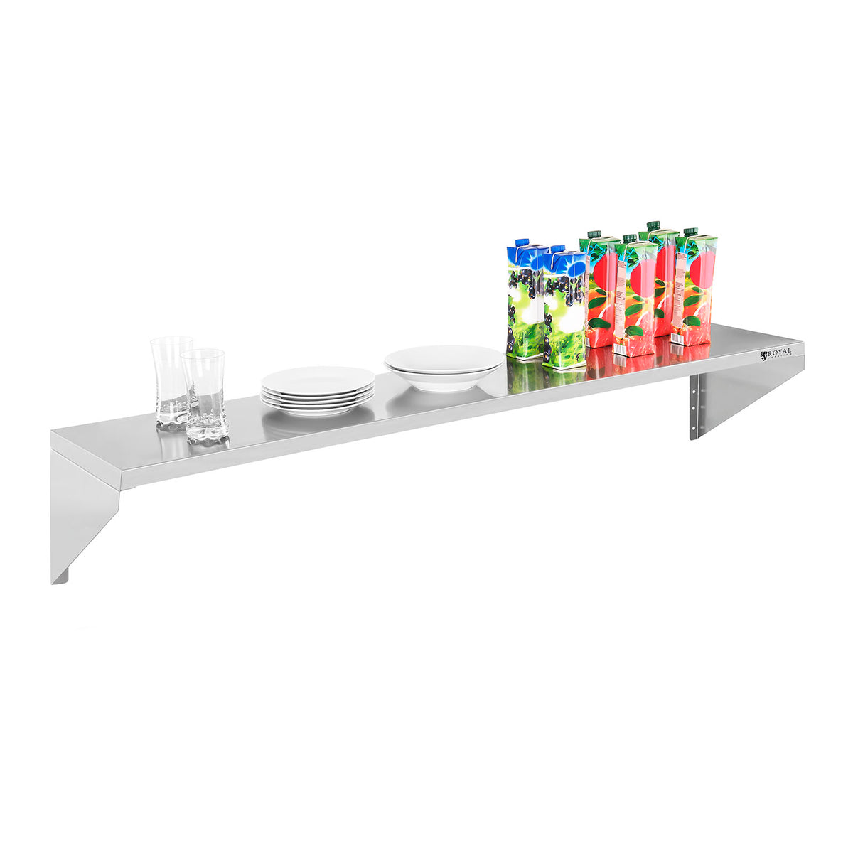Wall Shelves & Ledges – Single hanging wall shelf, stainless - Carlat