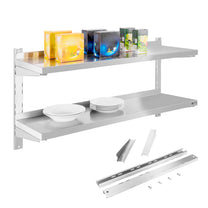 Wall shelf double hanging steel with 120cm adjustment - Carlat