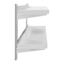 Wall shelf double hanging steel with 120cm adjustment - Carlat