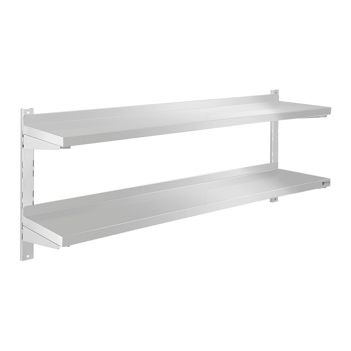 Wall shelf double-hanging steel with 140cm adjustment - Carlat