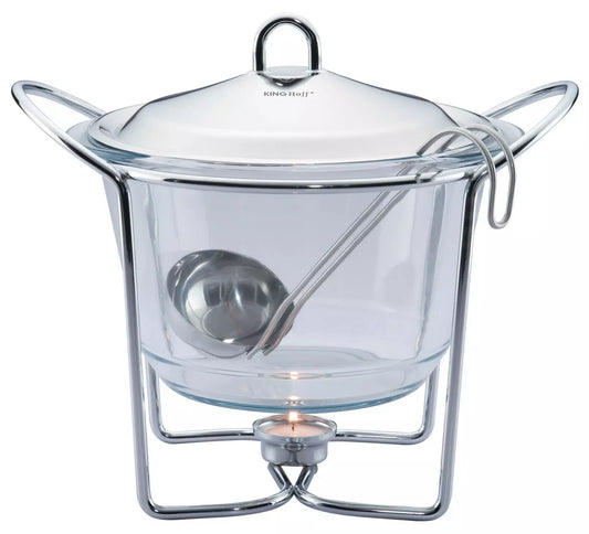 Warmers and – Food Warmer, Glass and Steel, 4 L, Kinghoff - Carlat