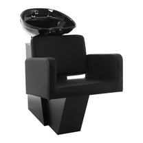 Washing machine sink with hairdresser chair Physa TERMOLI black - Carlat