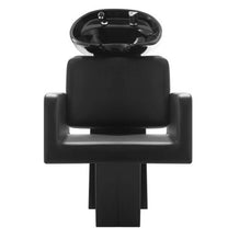 Washing machine sink with hairdresser chair Physa TERMOLI black - Carlat