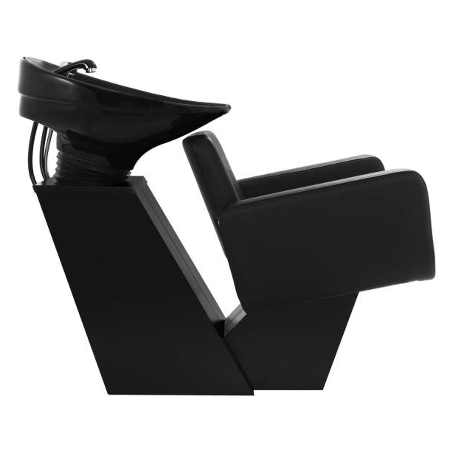Washing machine sink with hairdresser chair Physa TERMOLI black - Carlat