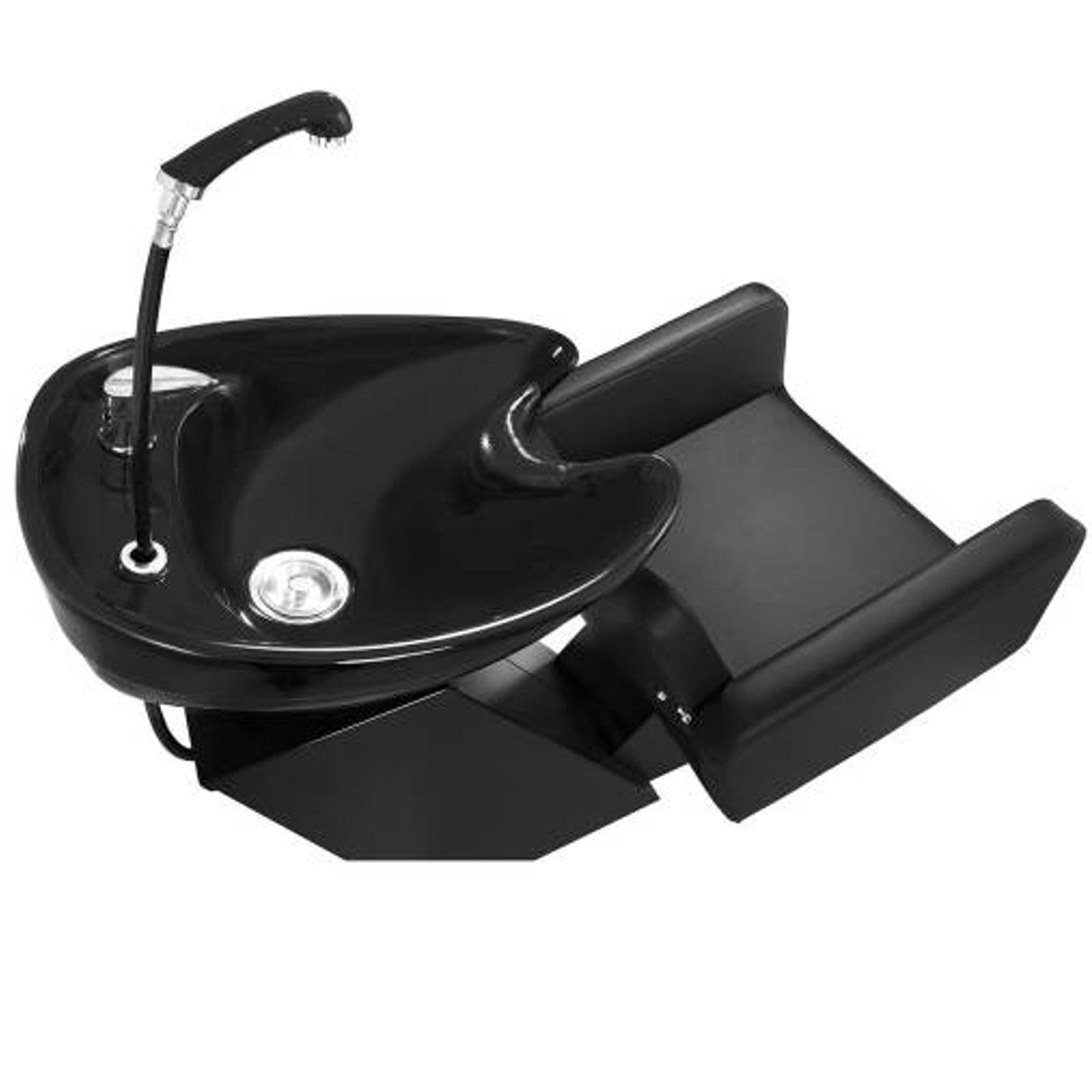 Washing machine sink with hairdresser chair Physa TERMOLI black - Carlat