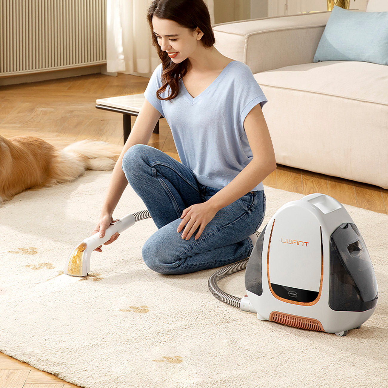 Washing vacuum cleaner 12000Pa 450W self-cleaning B100-S - white - Carlat