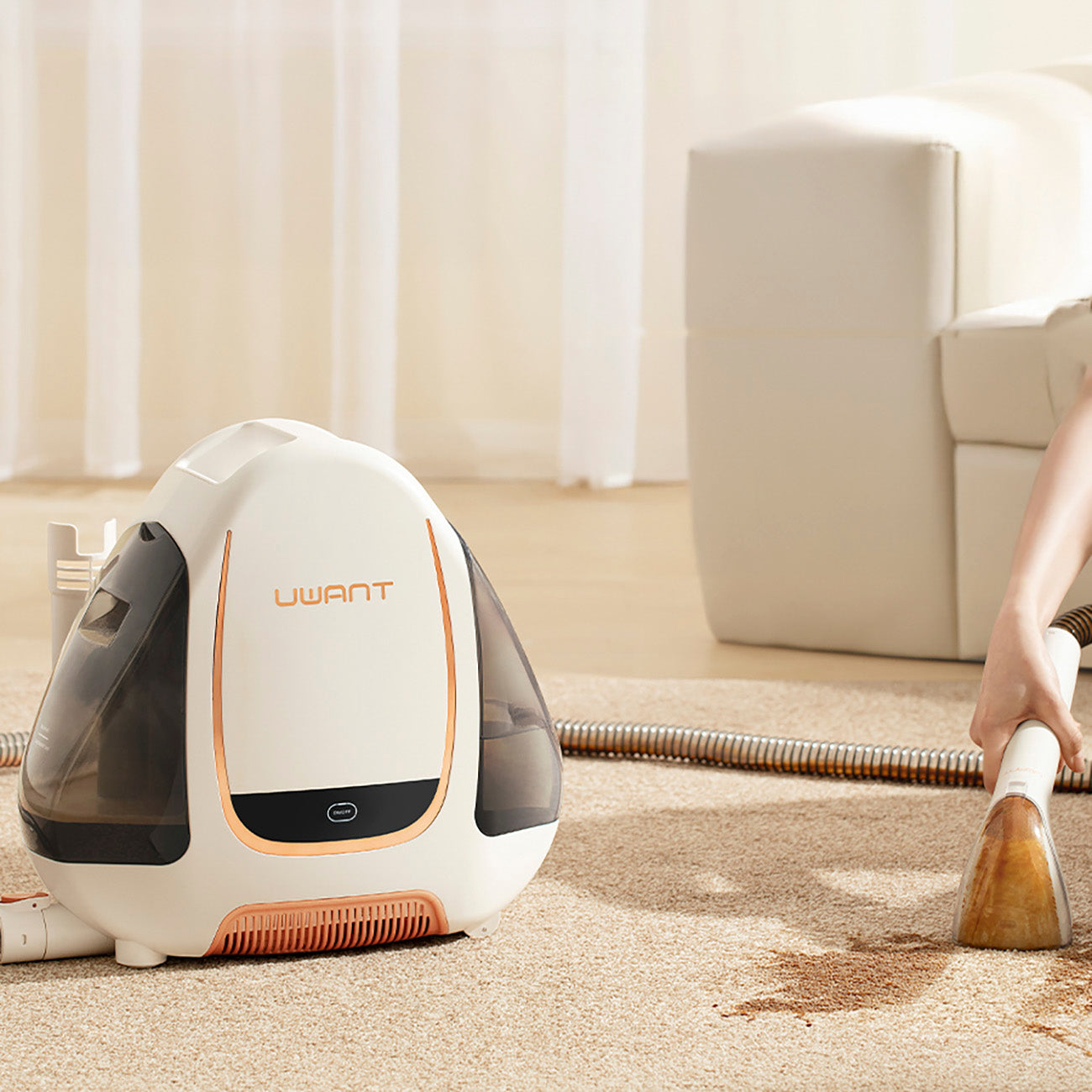 Washing vacuum cleaner 12000Pa 450W self-cleaning B100-S - white - Carlat