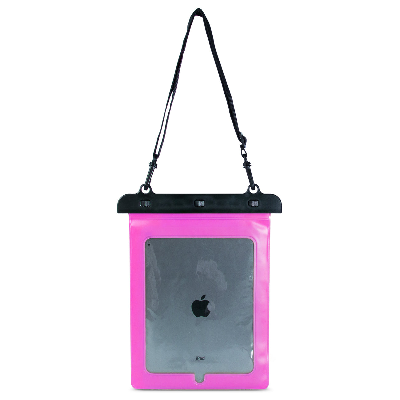 Waterproof PVC tablet case with adjustable outdoor strap - pink - Carlat