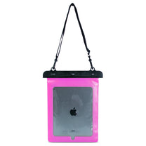Waterproof PVC tablet case with adjustable outdoor strap - pink - Carlat