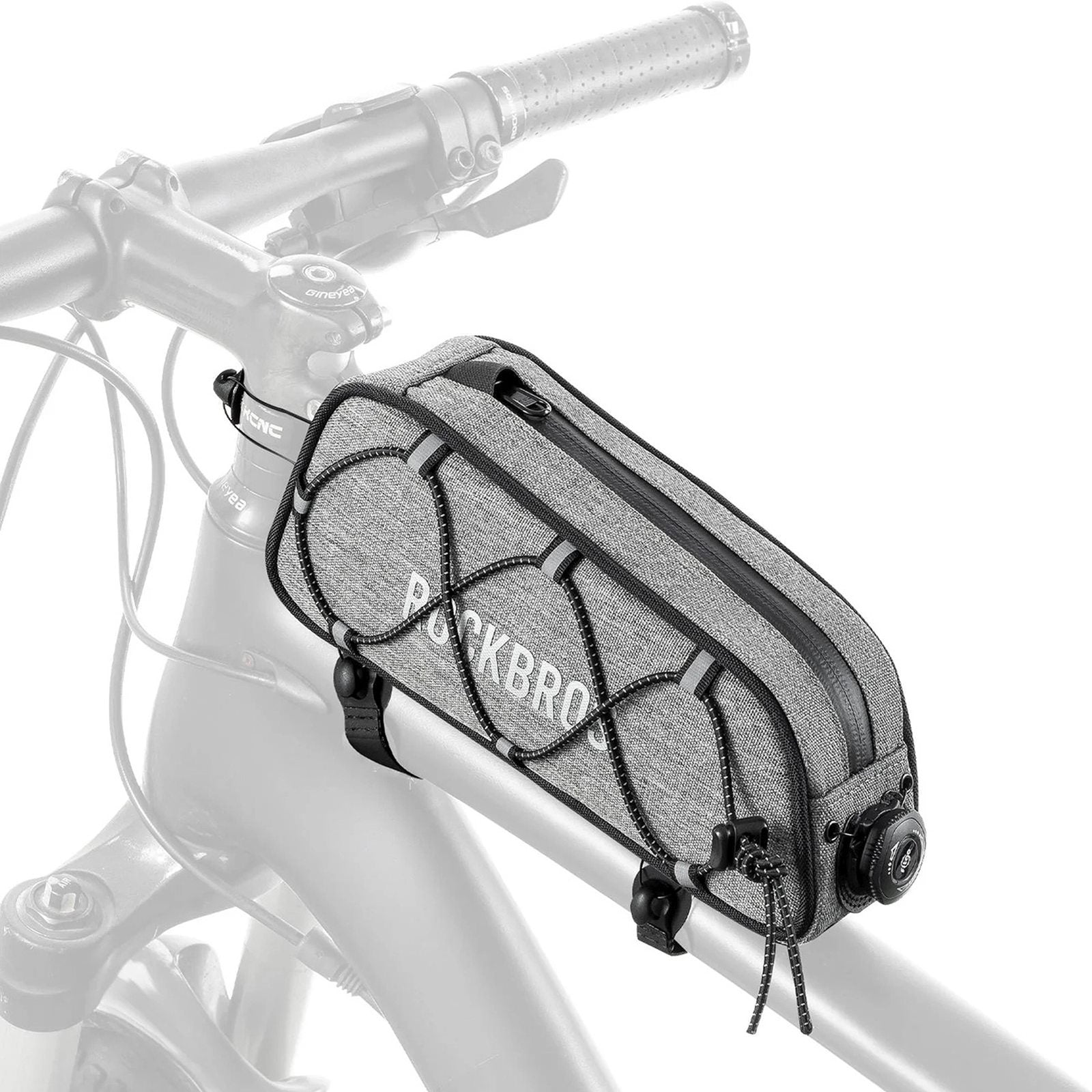 Waterproof bicycle bag for the upper frame tube 0.7L - gray - Carlat