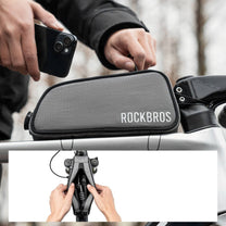 Waterproof bicycle bag for the upper frame tube 0.7L - gray - Carlat
