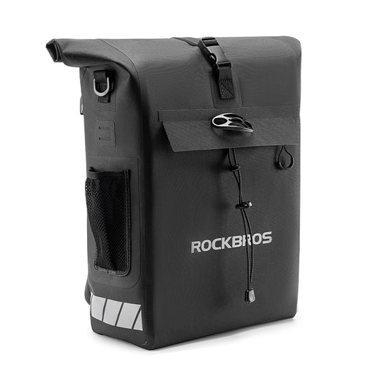 Waterproof bicycle bag with backpack function with helmet hook, 18 liters - black - Carlat