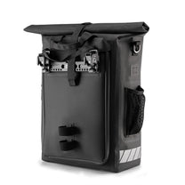 Waterproof bicycle bag with backpack function with helmet hook, 18 liters - black - Carlat