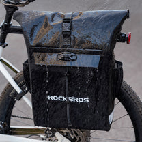 Waterproof bicycle bag with backpack function with helmet hook, 18 liters - black - Carlat