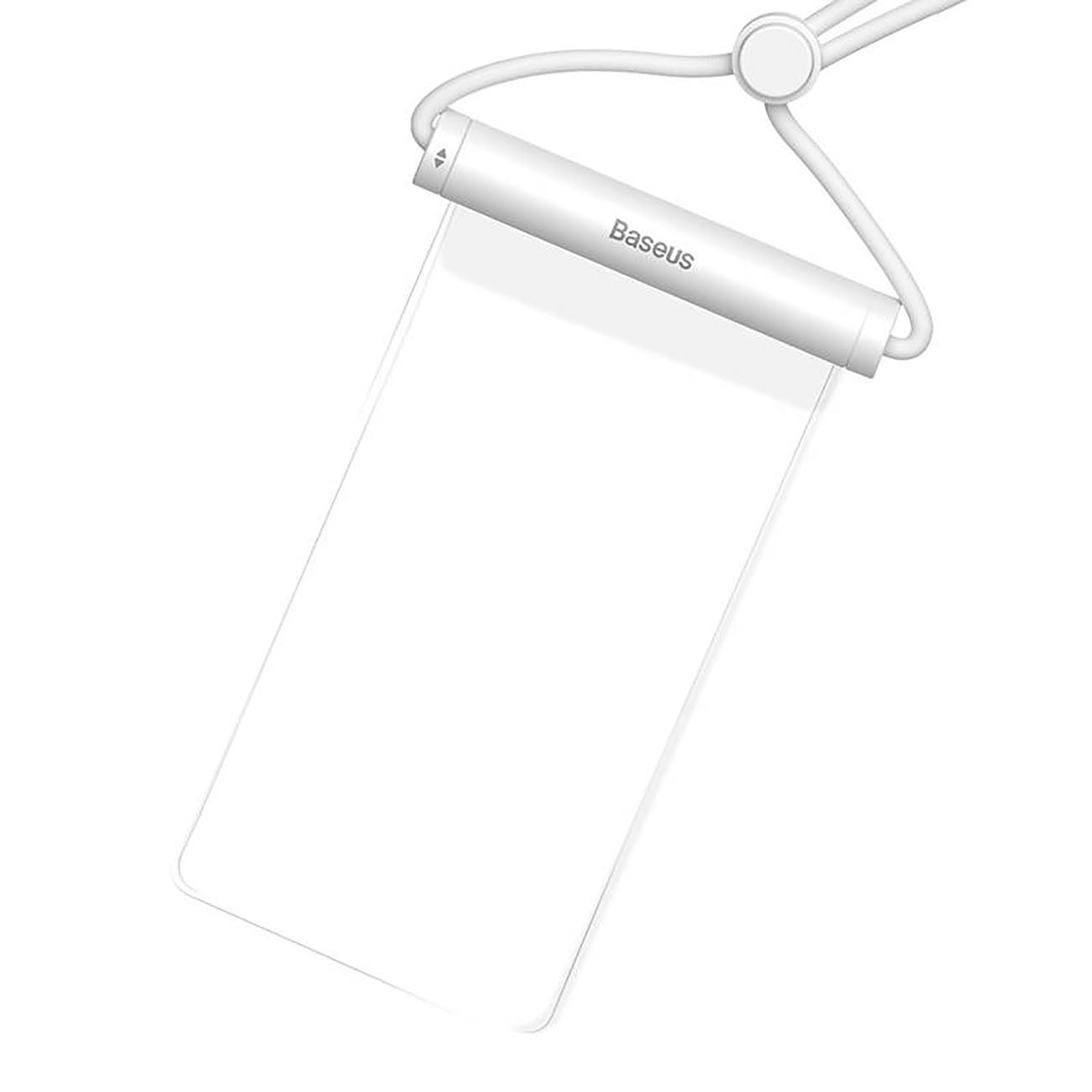 Waterproof case for a 7.2'' phone with a cylindrical IPX8 AquaGlide clasp - white - Carlat