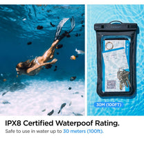 Waterproof case for smartphone with lanyard IPX8 black - 2 pcs. - Carlat