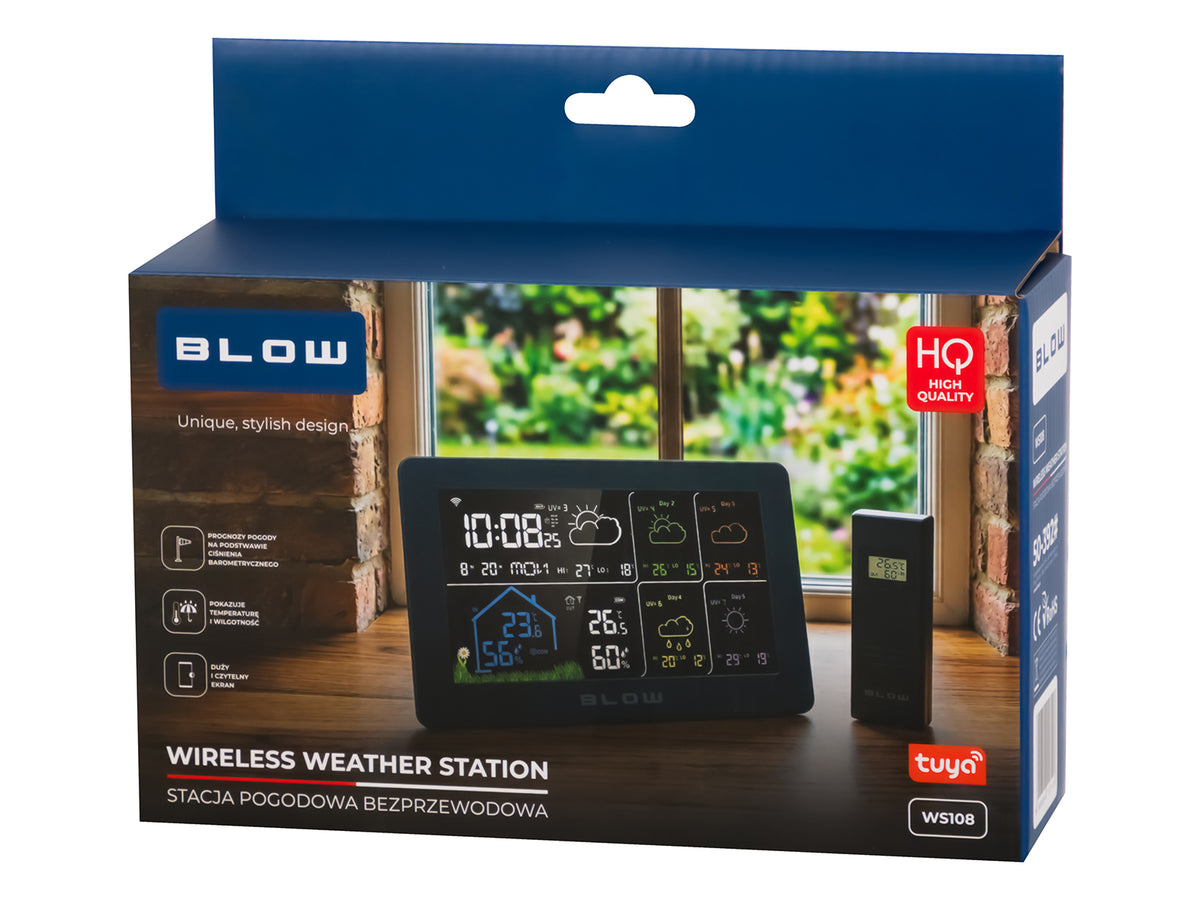 Weather stations, thermometers – 50-392# Blow WS108 Tuya Wireless Weather Station - Carlat