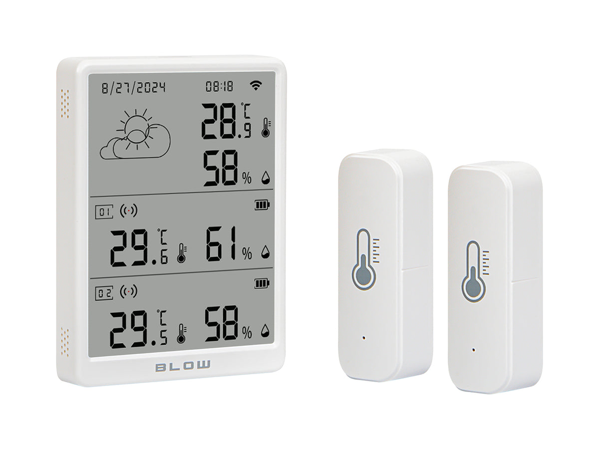 Weather stations, thermometers, and – 50-356# Blow TU199 WiFi Tuya Thermohygrometer - Carlat