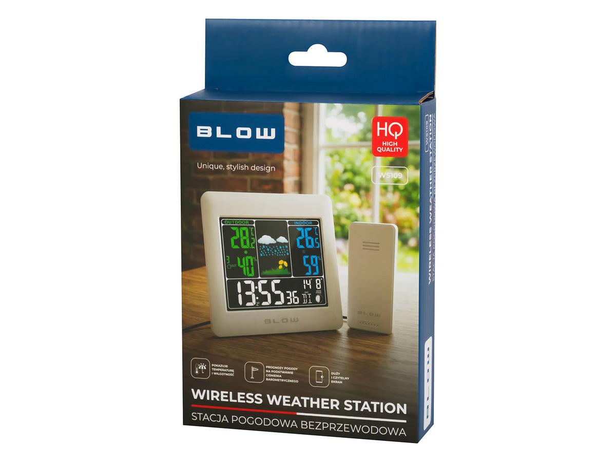 Weather stations, thermometers, and – 50-393# Blow WS109 Wireless Weather Station - Carlat
