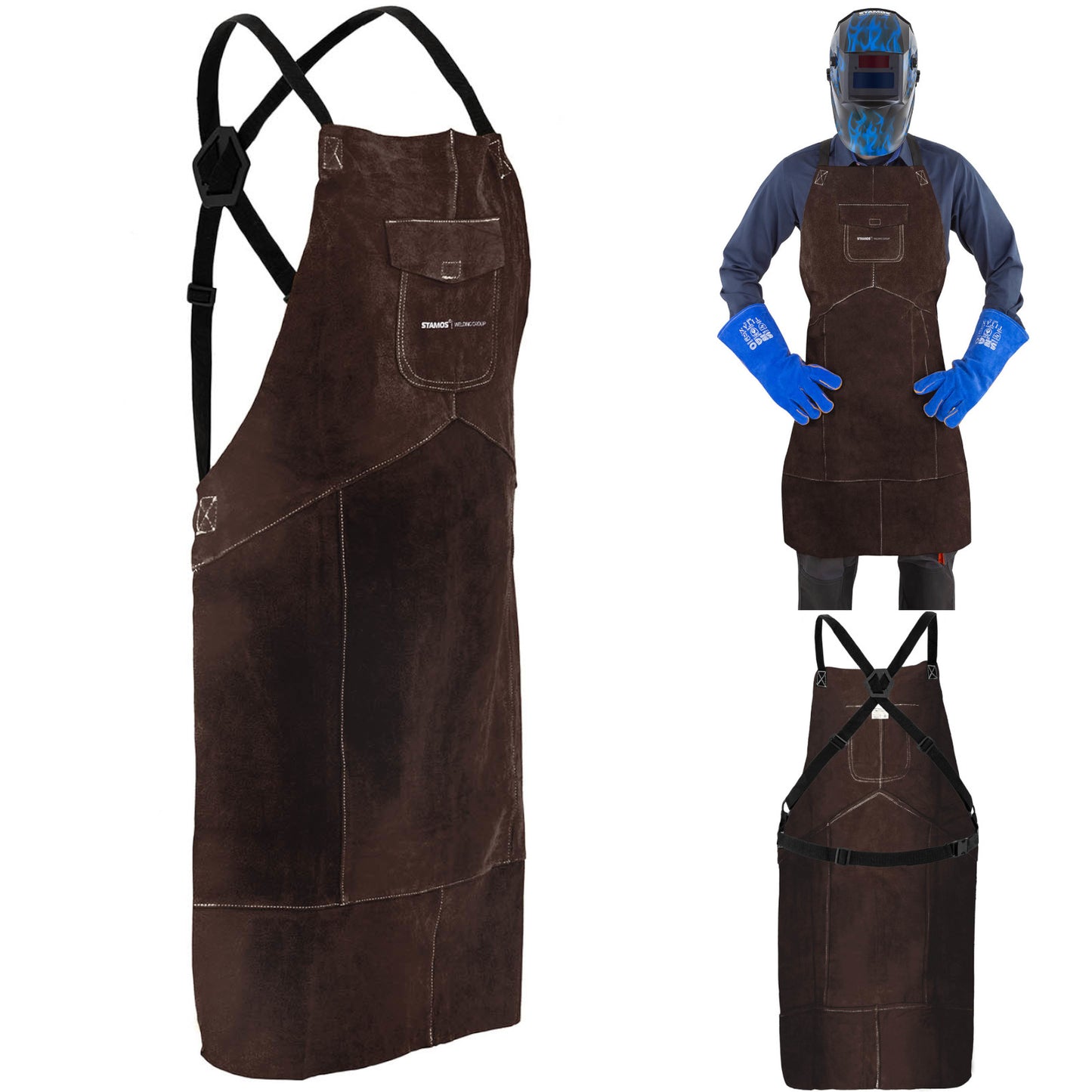 Welding Helmets – Fartuch spawalniczy ochronny skórzany rozmiar L - Carlat