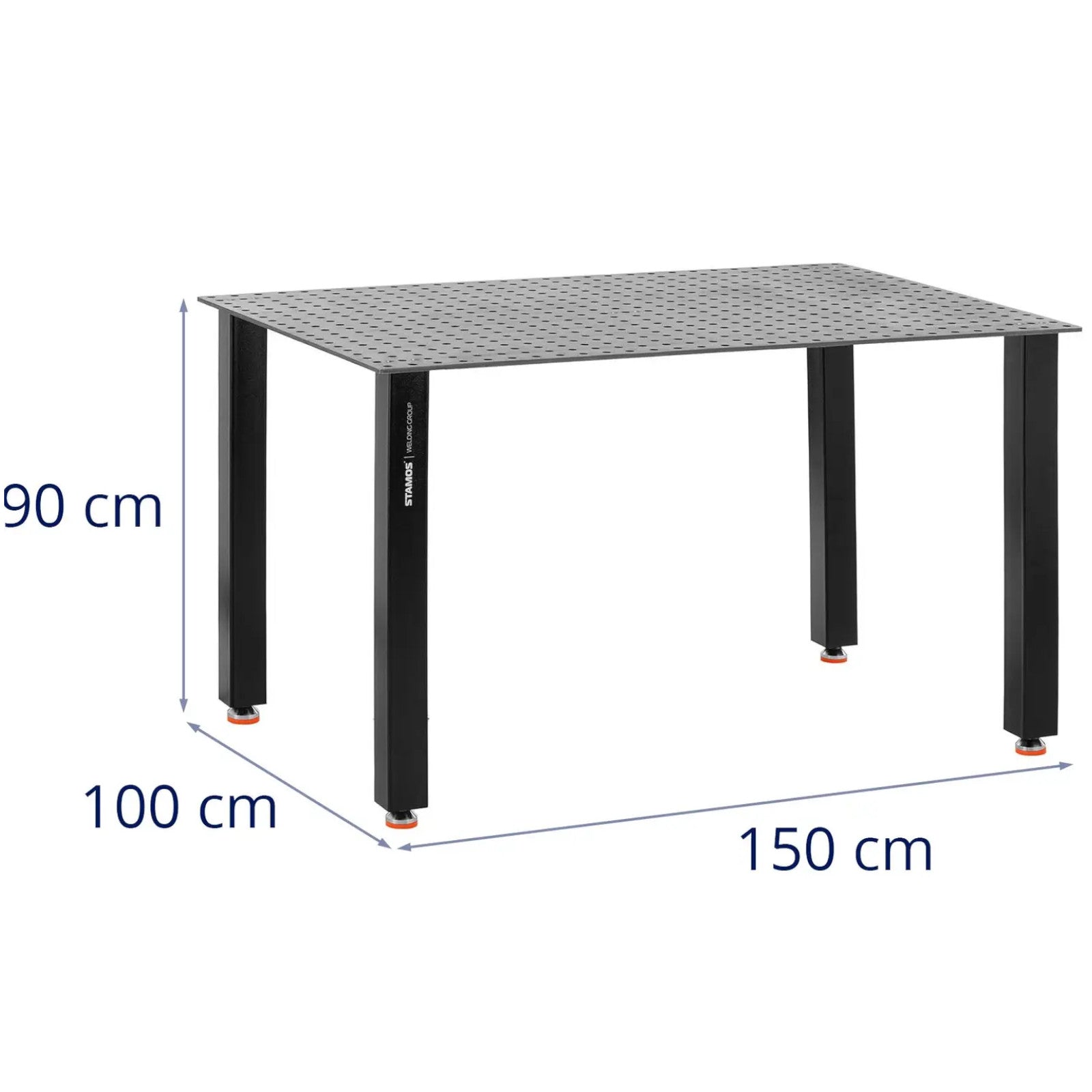 Welding table assembly 150 x 100 cm up to 200 kg - Carlat