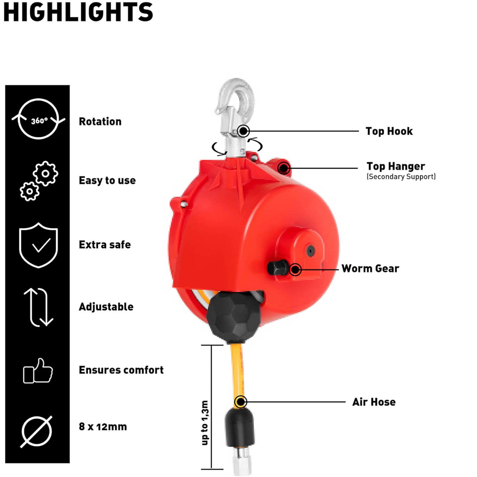 Wheel Weights & Balancing – Cable balancer unloader with pneumatic - Carlat