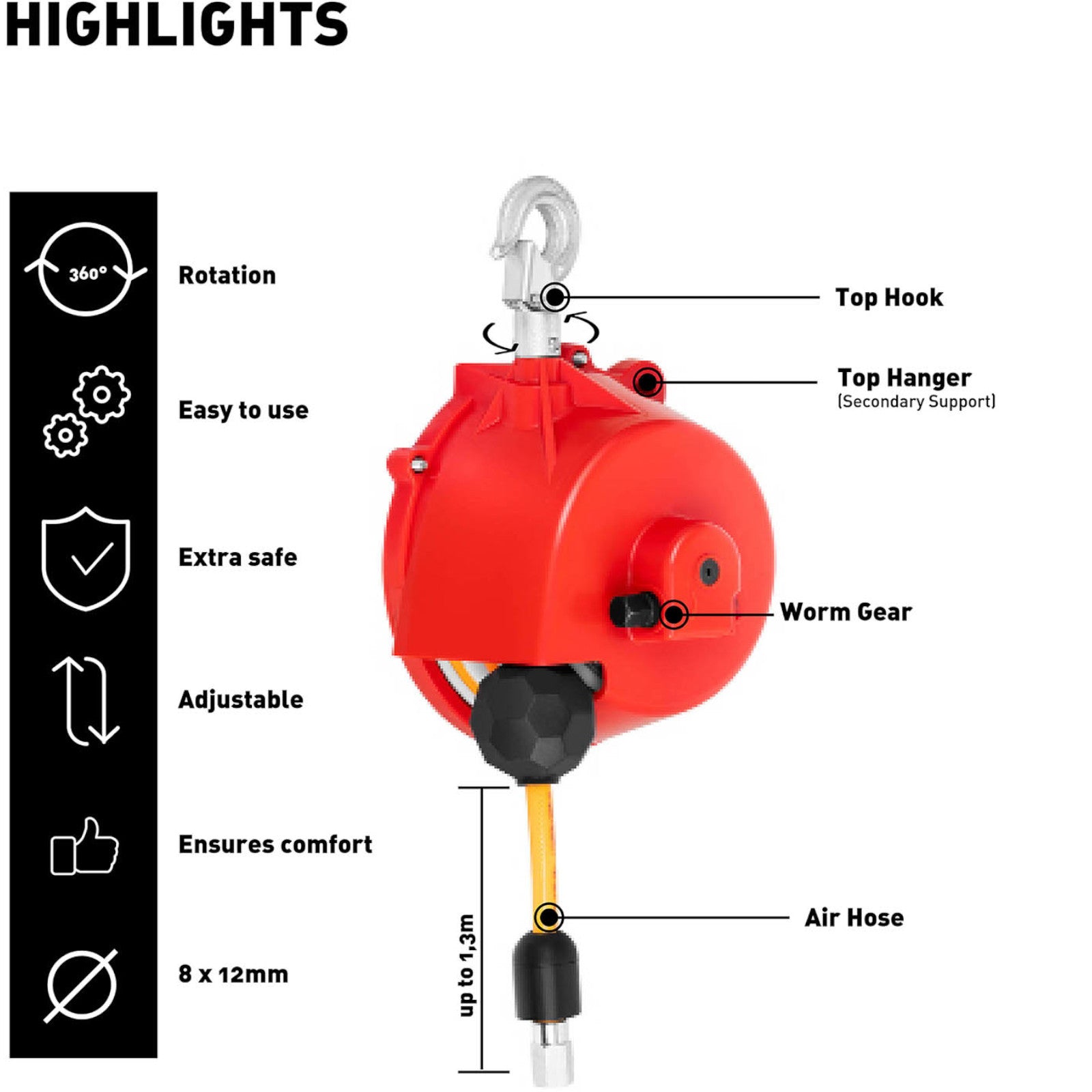 Wheel Weights & Balancing – Cable balancer unloader with pneumatic - Carlat
