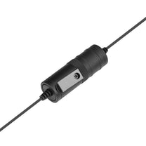 Wired lavalier microphone for smartphones and cameras, powered by a 3.5 TRRS battery - black - Carlat