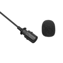 Wired lavalier microphone for smartphones and cameras, powered by a 3.5 TRRS battery - black - Carlat