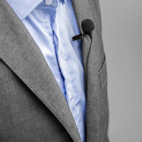 Wired lavalier microphone for smartphones and cameras, powered by a 3.5 TRRS battery - black - Carlat