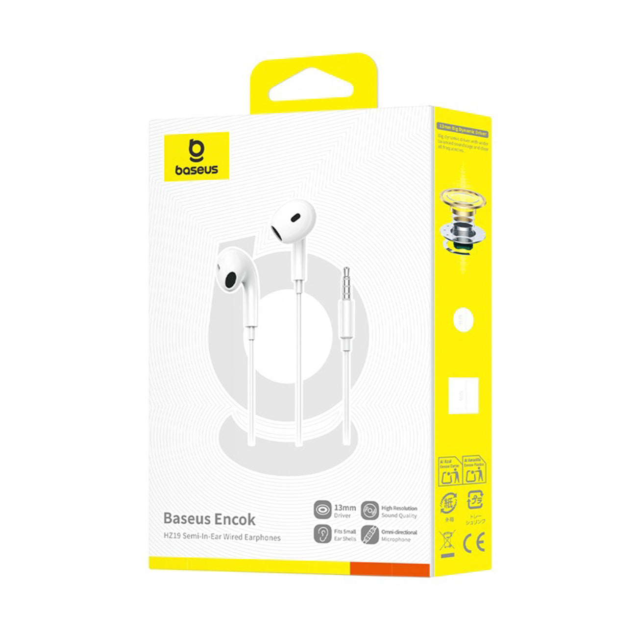 Wired mini jack in-ear headphones - white - Carlat