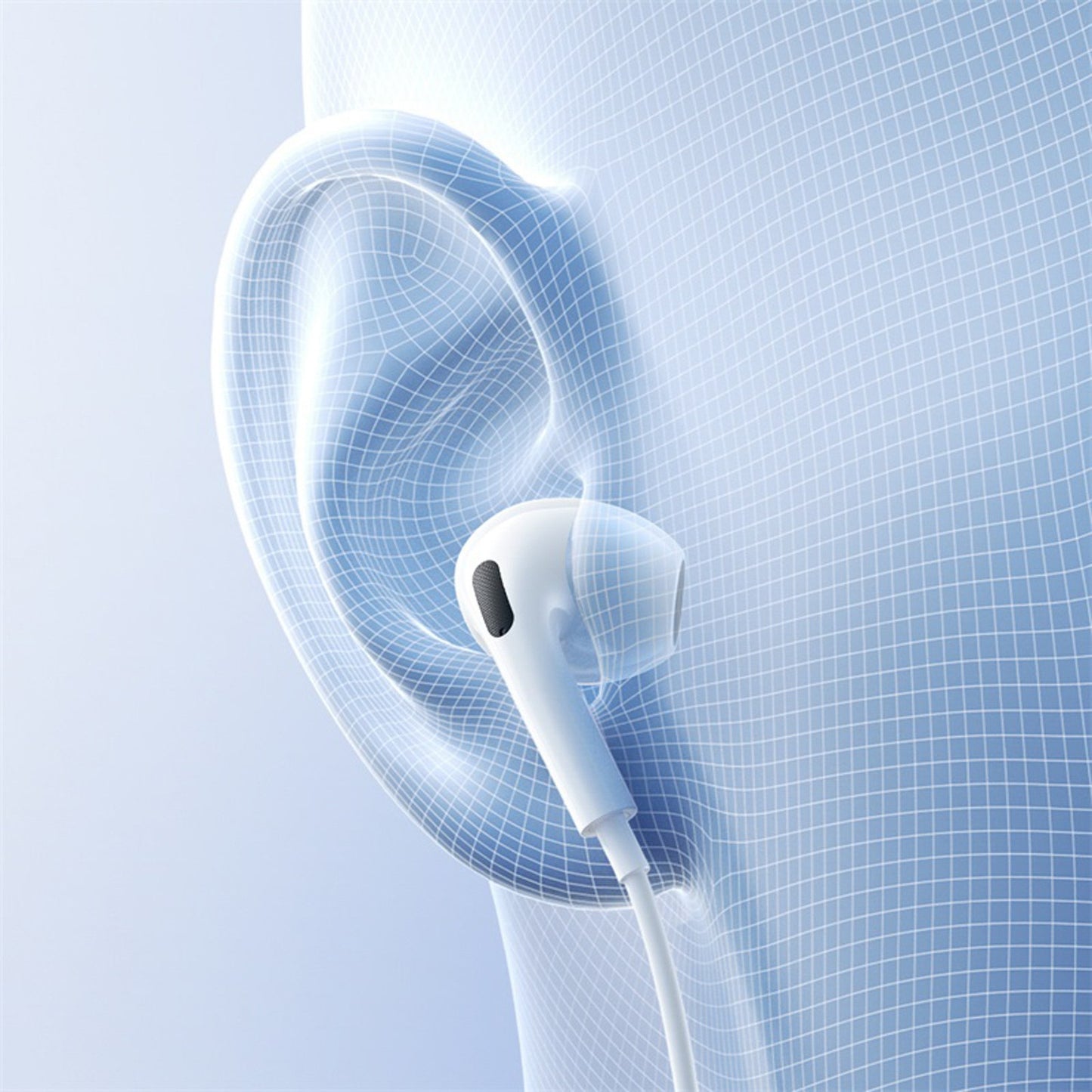 Wired mini jack in-ear headphones - white - Carlat