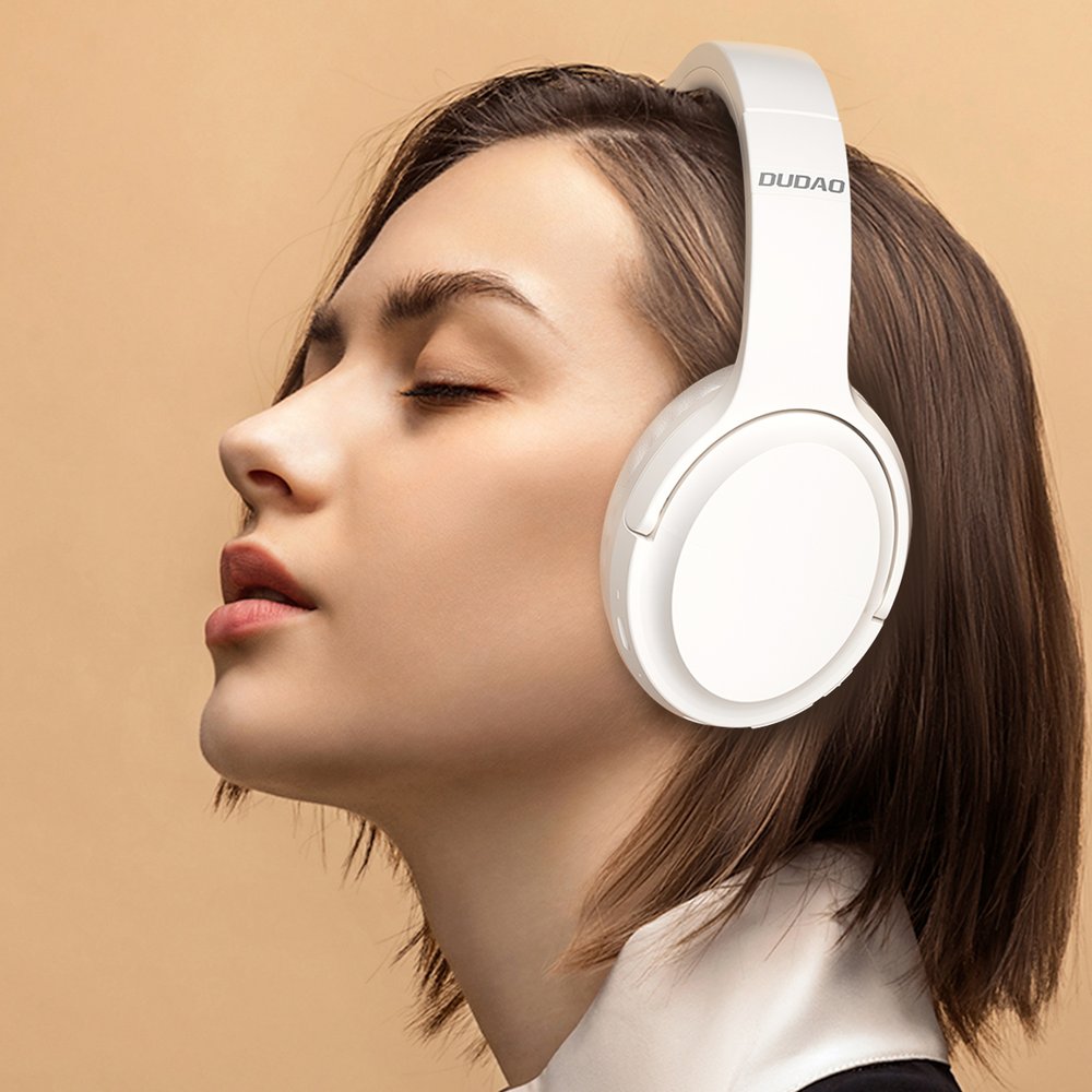 Wireless ANC Bluetooth 5.3 over-ear headphones, white - Carlat